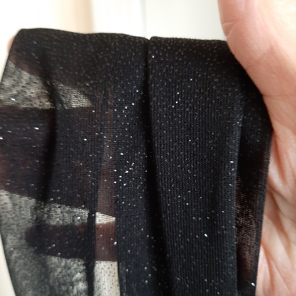 ONYX NITE - Black Flowy Sparkly Palazzo - Size: L - Picture 7 of 16